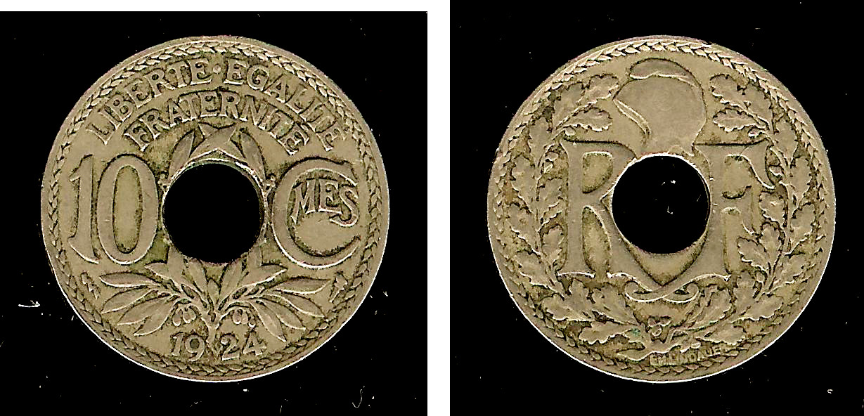 10 centimes Lindauer 1924 Poissy TB+